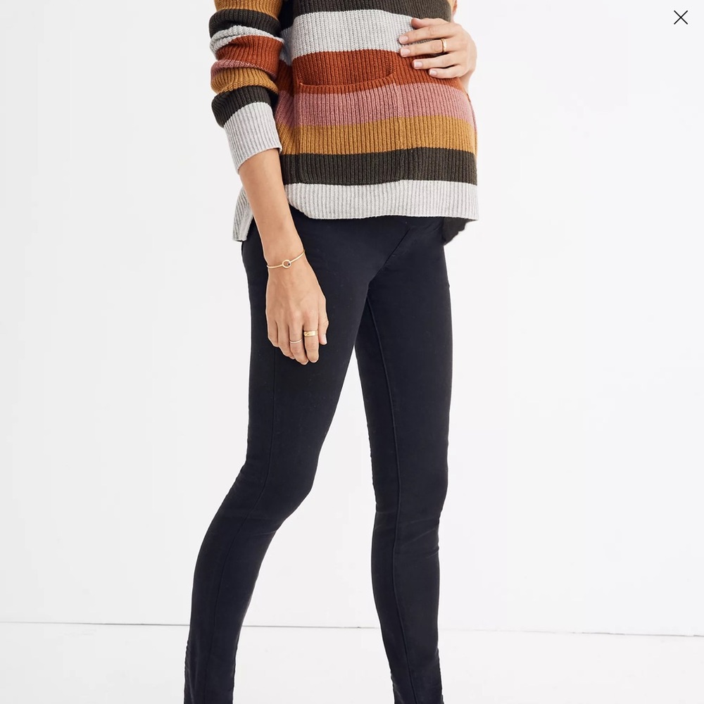 Madewell NWT Maternity Skinny Tencel Denim Jeans in Black. Sz. 26